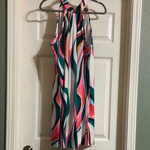 SHEIN Colorful Wave Pattern Midi Dress
